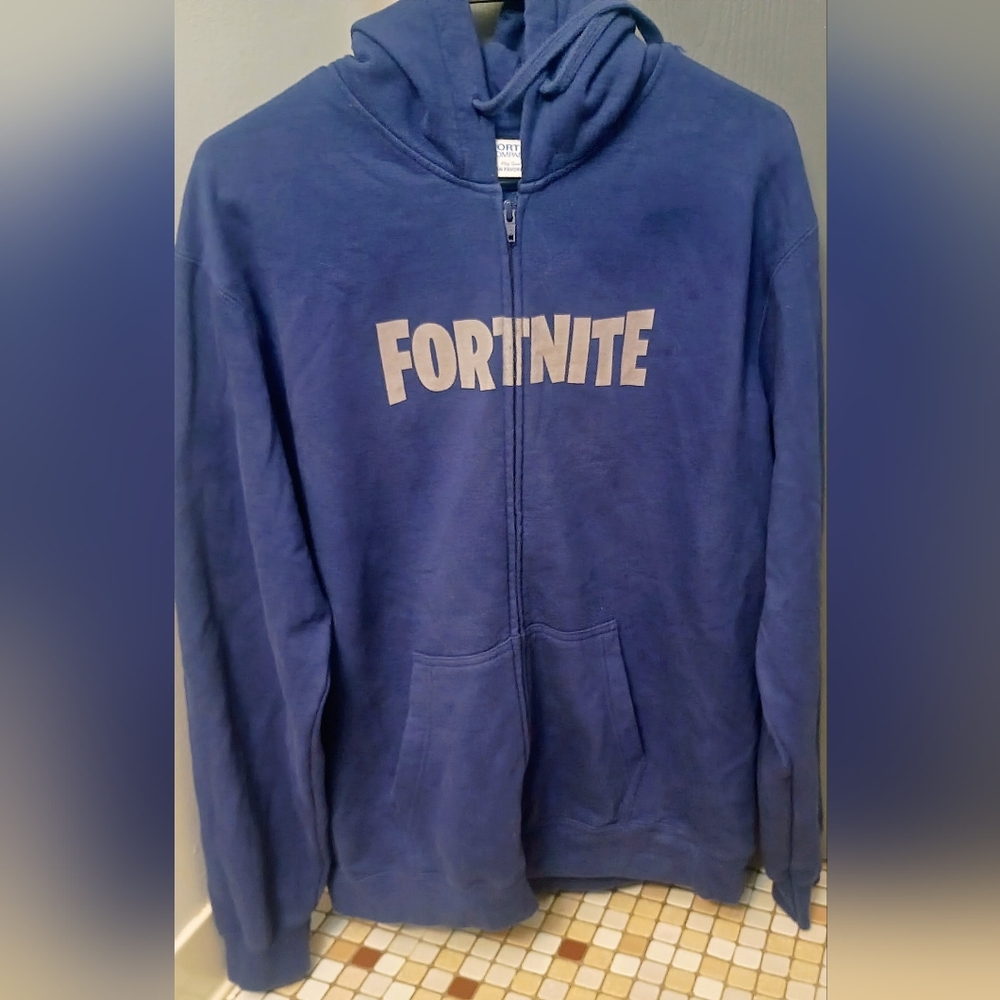 Fortnite Blue Zip-Up Hoodie